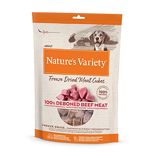 Nature's Variety Meat Cubes Ergänzungsfutter für Erwachsene Hunde mit Ochse ohne Knochen, 50 g von Nature's Variety