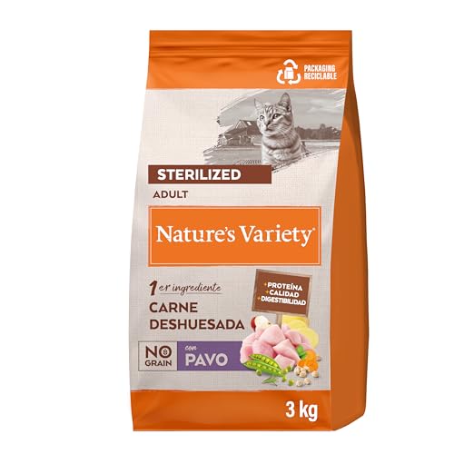 Nature's Variety No Grain – Futter für sterilisierte Katzen für Erwachsene mit Truthahn ohne Knochen, 3 kg von Nature's Variety