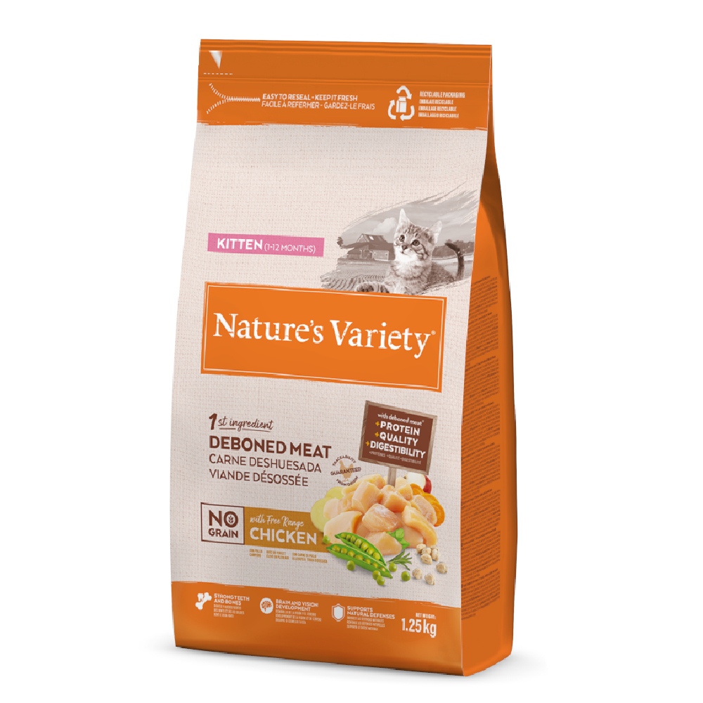 Nature's Variety No Grain Kitten Freilandhuhn - Sparpaket: 2 x 1,25 kg von Nature’s Variety