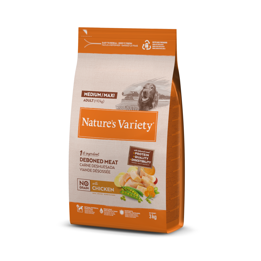 Nature's Variety No Grain Adult Medium/Maxi Freilandhuhn - 3 kg von Nature’s Variety