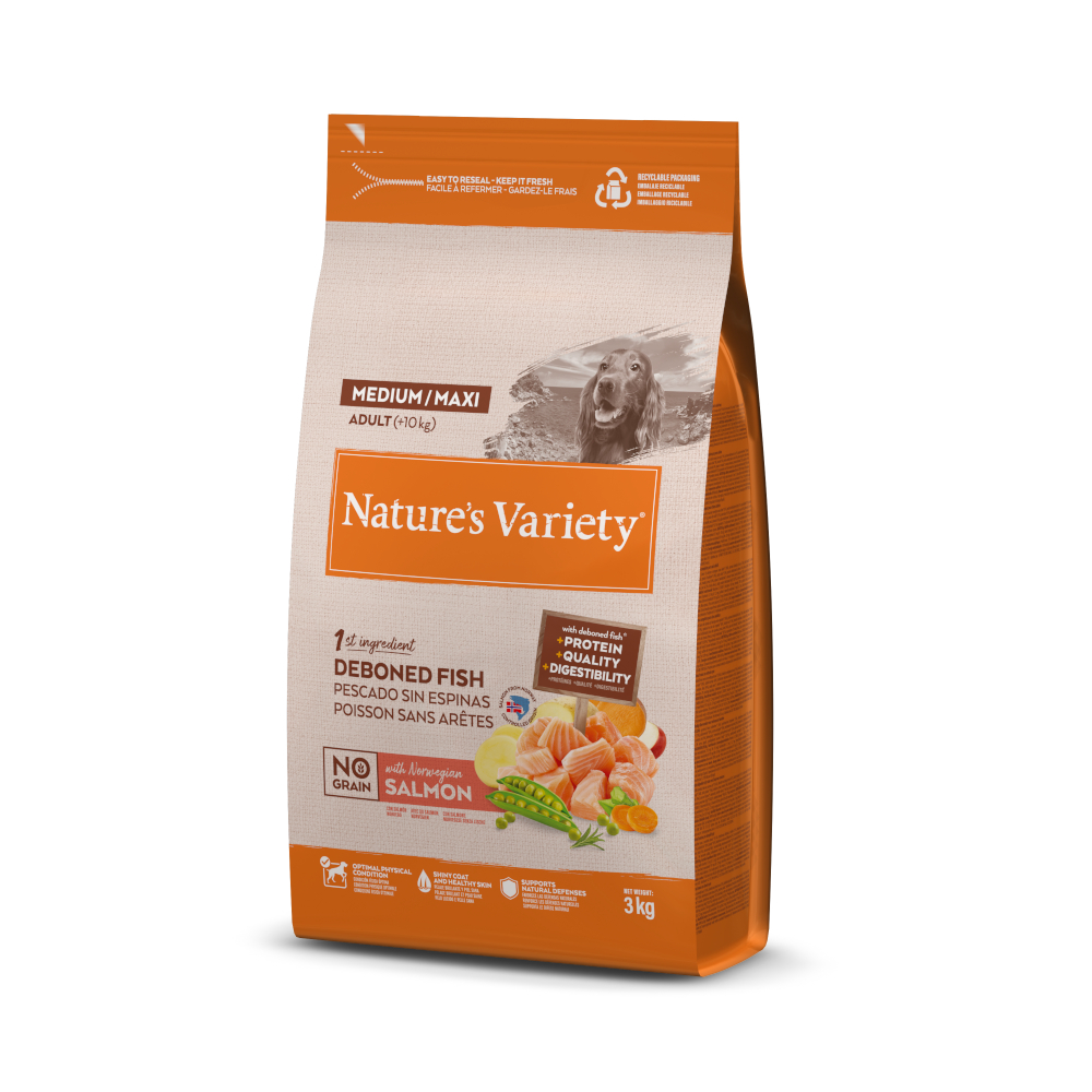 Nature's Variety No Grain Medium/Maxi Adult Lachs - 3 kg von Nature’s Variety