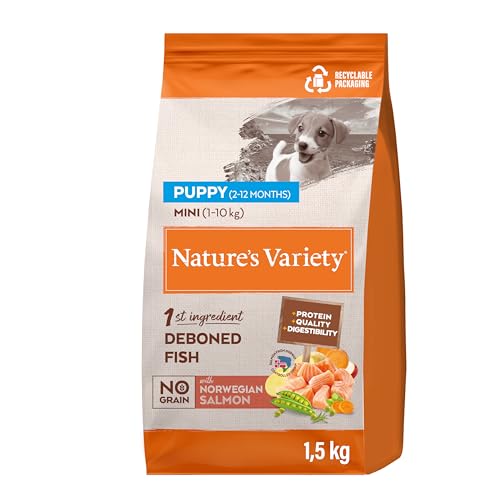 Nature's Variety No Grain Mini Junior Hundefutter mit Lachs ohne Dornen - 1,5 kg von Nature's Variety