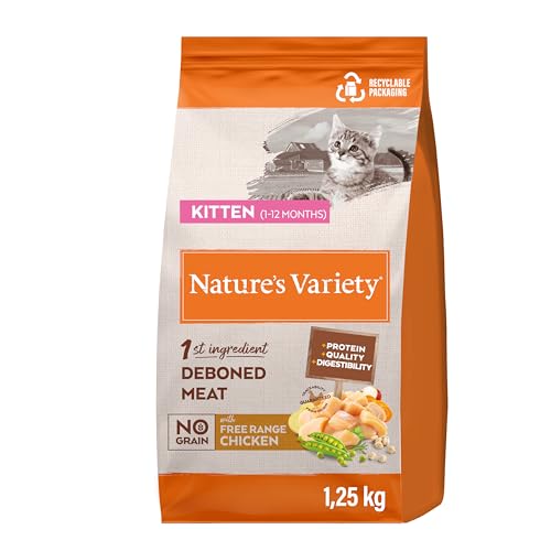 Nature's Variety Selected Katzenfutter Junior, getreidefrei, mit Camper-Hühnchen ohne Knochen, 1,25 kg von Nature's Variety