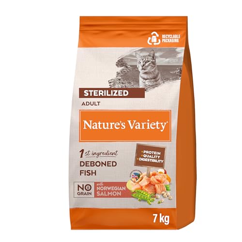 Nature's Variety Selected Katzenfutter für Erwachsene, sterilisiert, getreidefrei, mit norwegischem Lachs ohne Dornen, 7 kg von Nature's Variety