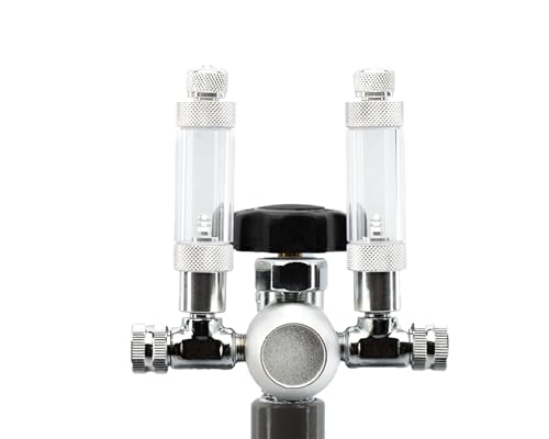 NatureHolic CO2 Regulator | Blasenzähler ohne Magnetventil | Aquarium CO2-Regler & Druckminderer | Passend für gängigen CO2 Flachen | 2 Blasenazähler. ohne Magnetventil | Größe:M von NatureHolic