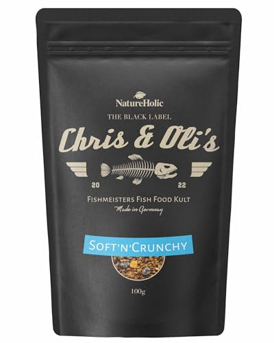 Chris und Olis - Soft´n Crunchy - Granulatfutter - für alle omnivoren Fische im Aquarium - Besonders schonen hergestellt - 100g von NatureHolic