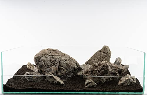 Frodo Stone | Echter Stein Aquarium Deko | Naturstein für natürliche Aquarienlandschaft | 1 Stein | Größe:L 17-22cm von NatureHolic