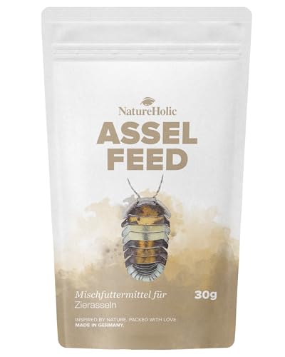 NatureHolic Assel Feed | Hauptfutter für Asseln im Terrarium | Proteinreiches Futter mit wertvollen Mineralstoffen und natürlichen Zutaten | 30g von NatureHolic