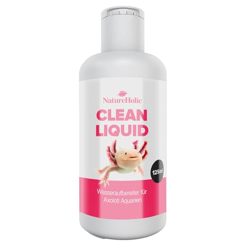 NatureHolic Axolotl Clean Liquid | Natürlicher Wasseraufbereiter für kristallklares & gesundes Lotl-Aquarium | Bindet Schadstoffe & Schwermetalle | Sicher & effektiv mit Sofortwirkung von NatureHolic