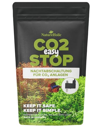 NatureHolic Co2 Easy Stop | Magnetventil für CO2 Nachtabschaltung | Sehr leises, stromsparendes & leistungsstarkes Magnetventil für CO2 Anlage im Aquarium | 1,5m Kabel | für CO2 Schlauch 4/6 mm von NatureHolic