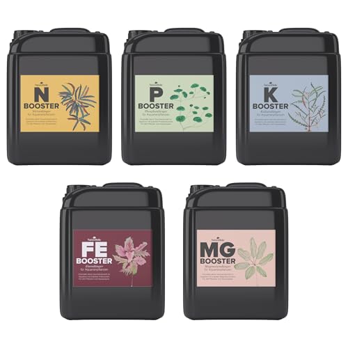 NatureHolic Dünger Profi-Set - Aquarium Flüssigdünger | All-in-One-Lösung für prächtige Pflanzen | Komplettdünger, Nichts weiter nötig! | 5X 5000ml von NatureHolic