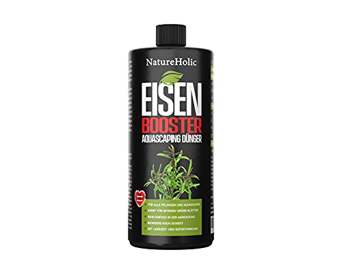 NatureHolic - Eisen Booster - I Flüssigdünger für Aquarien I Eisendünger I wichtig fürs Chlorophyll I für strahlende Blattfarben I versorgung aller Aquascapes und Pflanzeaquarien I 500 ml von NatureHolic