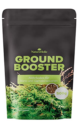 NatureHolic - GroundBooster - Nährboden für Nano & Garnelenaquarien I absolout sicher für Wirbellose I hoch poröses Substrat I mit Mikro- und Makronährstoffen I 500 g von NatureHolic