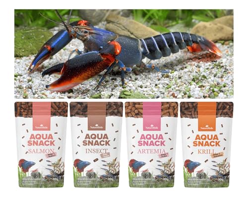 NatureHolic Krebsfutter Snackbundle | Natürliches Futter für Aquarienkrebse im Aquarium | Krebs-Futter Set | Zusatzfutter für Wachstum, Panzerschutz & Farbverstärkung von NatureHolic