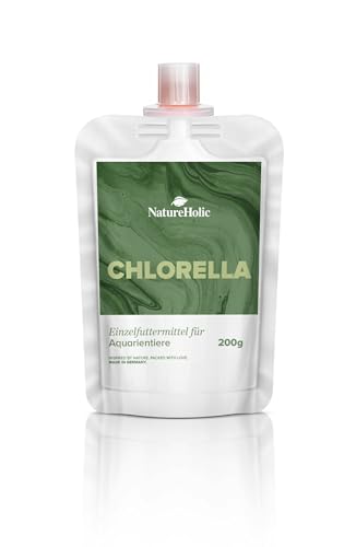 NatureHolic Lebendkultur Chlorella Liquid | Flüssigfutter mit lebenden Chlorella Algen | Einfache Anwendung in Aquarien | 200 g von NatureHolic