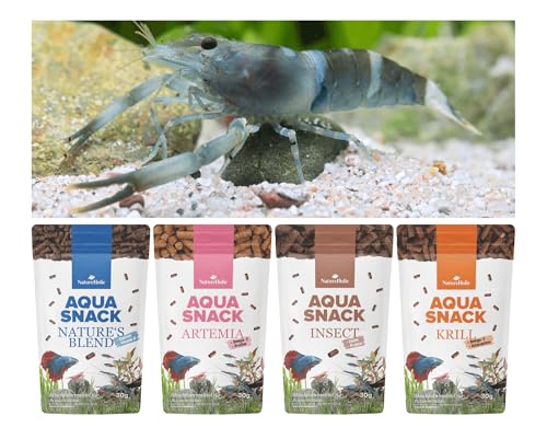 NatureHolic Macrobrachium Snackbundle | Hochwertiges Garnelenfutter für Großgarnelen im Aquarium | Zusatzfutter für Wachstum & Farbverstärkung | Natürlich & ohne Zusätze von NatureHolic