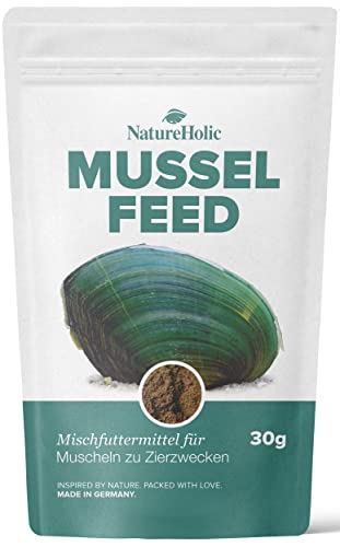 NatureHolic - Muschelfeed Muschelfutter - Futter für Süßwasser & Salzwasser Muscheln im Aquarium I nur hochwertige Zutaten I kein billiges Tiermehl I kein Fischmehl I Made in Germany von NatureHolic