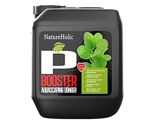 NatureHolic - P Booster I Flüssigdünger für Aquarien I Phosphatdünger I wichtig fürs Pflanzenwachstum I für strahlende Blattfarben I Aquascape und Pflanzenaquarium I 2000 ml von NatureHolic