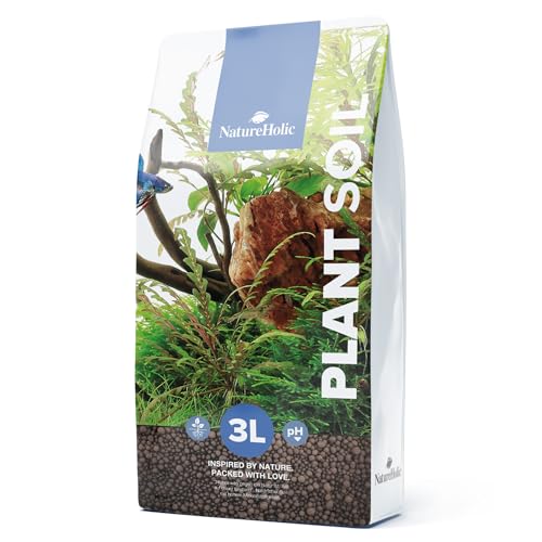 NatureHolic Plant Soil | Spezial Bodengrund für Aquascapes & Hardscapes | Natürliche Aktiv Soil | Perfekt für Aquarien Deko & Bodensubstrat | 3 Liter von NatureHolic