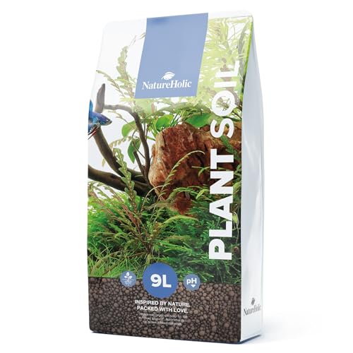 NatureHolic Plant Soil | Spezial Bodengrund für Aquascapes & Hardscapes | Natürliche Aktiv Soil | Perfekt für Aquarien Deko & Bodensubstrat | 9 Liter von NatureHolic