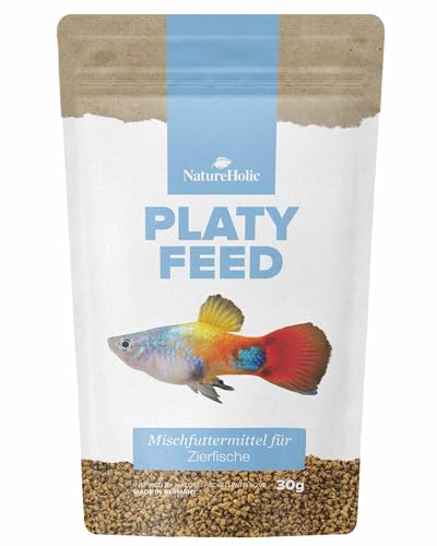 NatureHolic PlatyFeed | hochwertiges Hauptfutter für Platys & Zierfische | Fördert Gesundheit & Farbintensität | Ideal für Platys & Co | Fischfutter für Pflanzenfresser | 30 g von NatureHolic