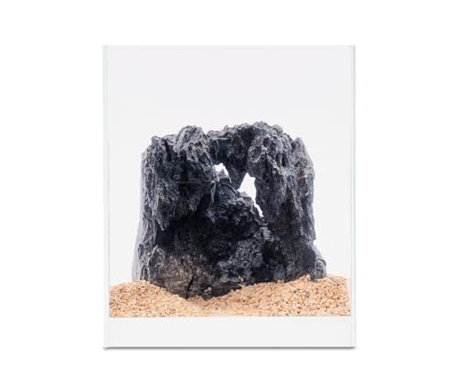 NatureHolic Ready to Scape Caves Mountain | Hochwertiger Kunstharzfelsen | Höhlenstruktur als Versteck für Garnelen & Fische | Ideal für kleines Aquarium 10-30 L | 18x18x14cm von NatureHolic