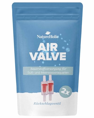 NatureHolic Rückschlagventil Air Valve | Pumpenschutz für Aquarium Luftpumpen | Mehr Sicherheit für die Aquarien Luftversorgung | Für 4/6 mm Schlauch | 2 Stück von NatureHolic