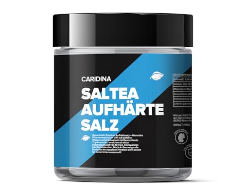 NatureHolic Saltea Caridina | Aufhärtesalz für Garnelen aus Weichwasser Aquarium | Perfekt für Caridina Garnelen | Optimal für Aquarienpflanzen | Mit zusätzlichem Magnesium | Menge 100 g von NatureHolic