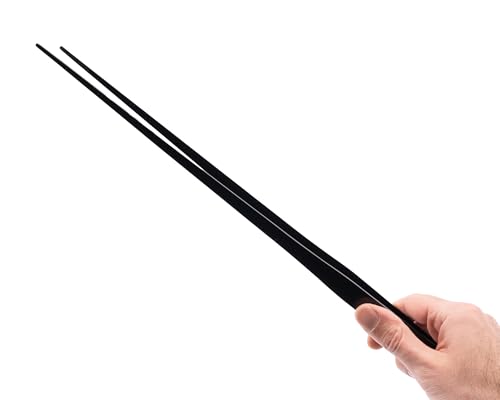 NatureHolic Scaping Tweezers Straight Black | 48 cm Aquarium Pflanzenpinzette | Extra Lange Edelstahl Pinzette | Gerade Spitze mit Riffelung | Perfekt für Aquascaping & Pflanzenpflege | Schwarz von NatureHolic