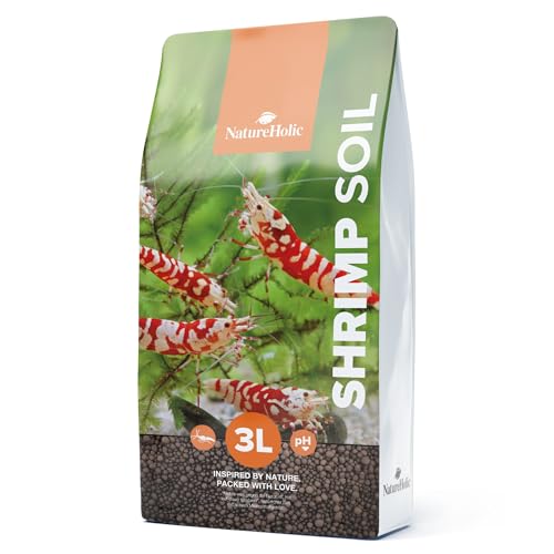 NatureHolic Shrimp Soil | Spezial Bodengrund für Garnelen & Zierfische | Natürliche Aktiv Soil | Perfekt für Aquarien Deko & Aquascape | 3 Liter von NatureHolic