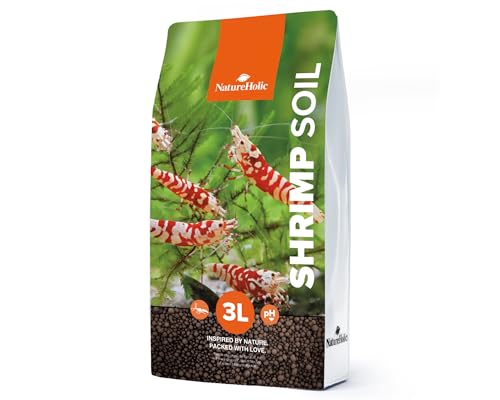 NatureHolic Shrimp Soil | Spezial Bodengrund für Garnelen & Zierfische | Natürliche Aktiv Soil | Perfekt für Aquarien Deko & Aquascape | 3 Liter von NatureHolic