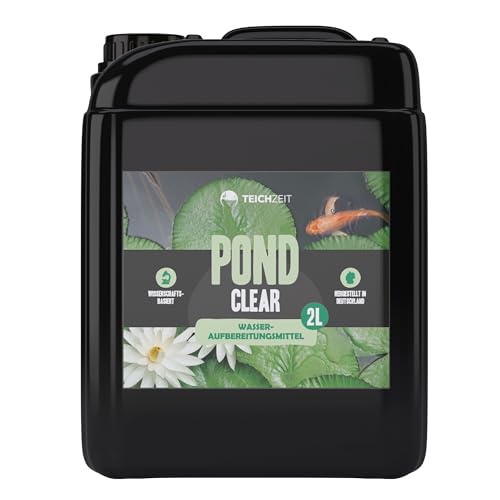 Teichzeit Pond Clear I Wasseraufbereiter I Für klares Teichwasser I Eliminiert Schadstoffe I Reduziert Stress I 2 L von NatureHolic