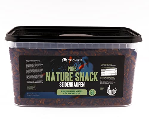 NatureHolic - Teichzeit Pure Nature Snacks - Seidenraupenpuppen I gut für Koi und andere Karpenfische I gesundes Wachstum I wichtige Mineralstoffe I 5 l von NatureHolic