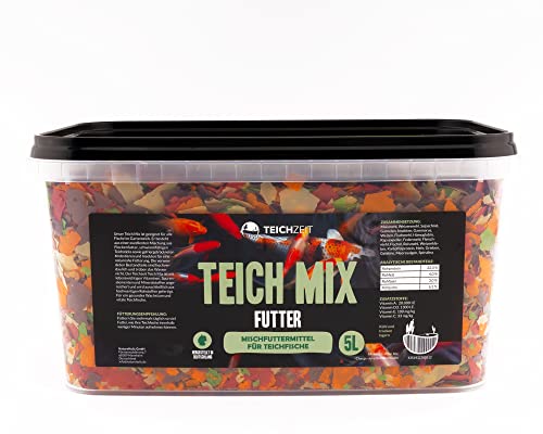 NatureHolic - Teichzeit - Teichmix Futter I für alle Teichfische im Gartenteich I gesundes, artgerechtes Wachstum I funktionierendes Immunsystem I 5000 ml von NatureHolic