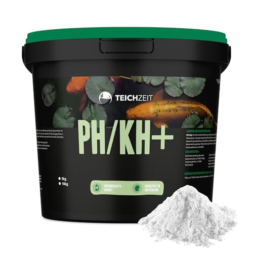 NatureHolic Teichzeit pH/KH+ Wasseraufbereiter zur Stabilisierung von KH-Wert & pH-Wert im Koi- und Gartenteich | 10kg von NatureHolic