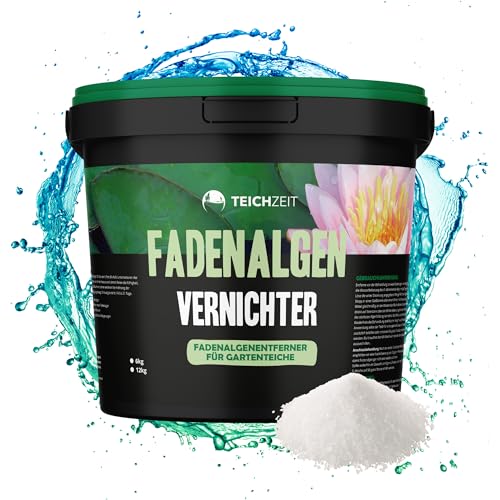 Teichzeit Fadenalgen Vernichter, Phosphatfreie Algenbekämpfung, Fadenalgenvernichter gegen Algenwachstum und Fadenalgen im Gartenteich | 12 Kg von NatureHolic