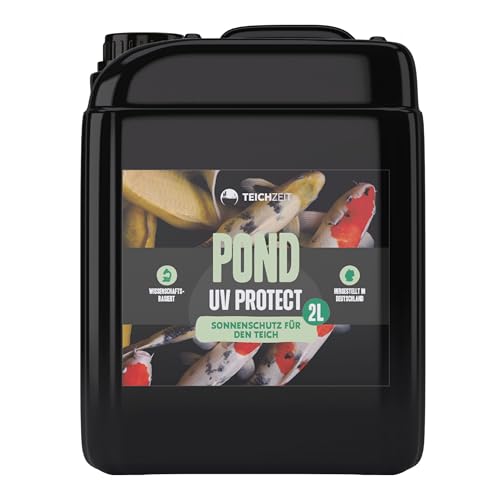 Teichzeit Pond UV Protect | Natürlicher Sonnenschutz und UV Schutz für deinen Gartenteich & Fischteich | Effektive Algenhemmung & verbesserte Wasserqualität | Made in Germay | 2 Liter von NatureHolic