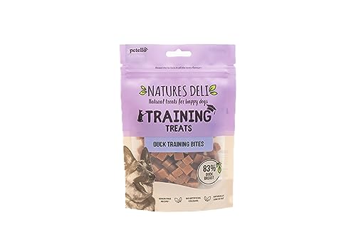 Natures Deli Duck Training Bites Hundeleckerlis – Trainingshilfe, nahrhaft, natürlich fettarm, bissgroß, 100 g von Natures Deli