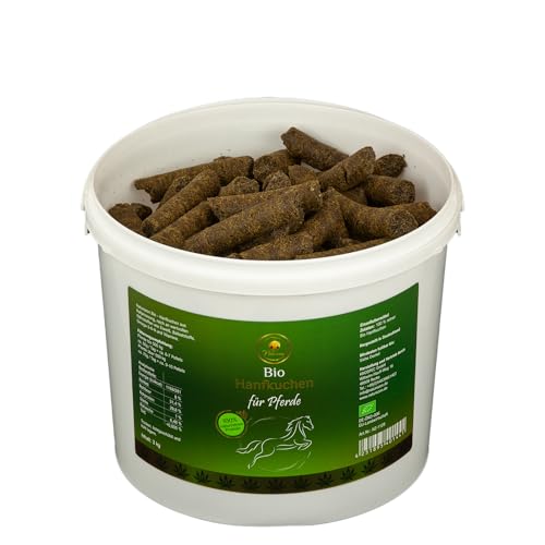 Naturezon® - Bio Hanfkuchen Pellets für Pferde 3kg - 100% naturrein - Presskuchen ohne Melasse und Zusätze - Gesunde Leckerli für Pferde von Naturezon