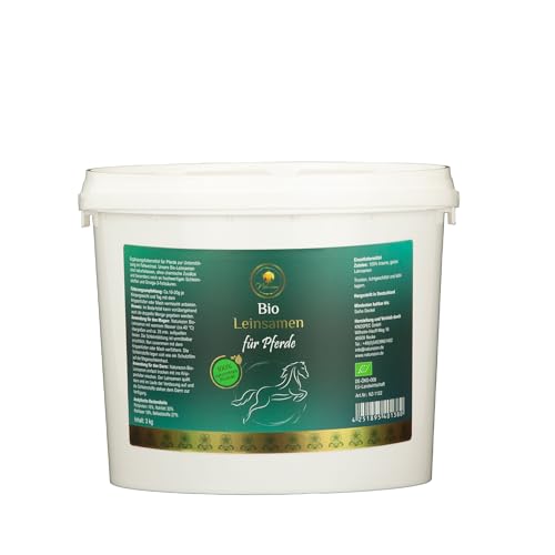 Naturezon® - Bio Leinsamen für Pferde 3kg - 100% naturrein - Leinsamen ohne Melasse und Zusätze - Gesunde Leckerli für Pferde von Naturezon