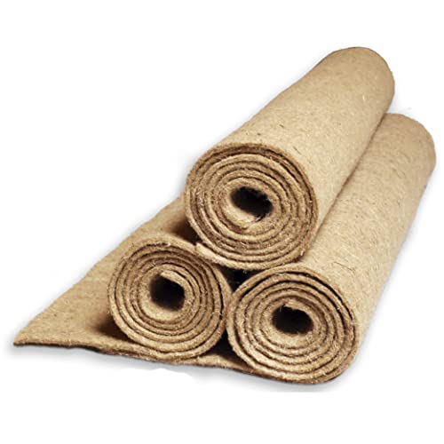 Natursache Nagermatte aus Hanf, Meterware, 0,40 m x 25,00 m x 0,5 cm I Zuschneidbare Hanfmatten für Hasenstall, Kaninchenhaus, Hamsterkäfig I Bodenabdeckung für Käfige, Laufställe, Höhlen von Natursache