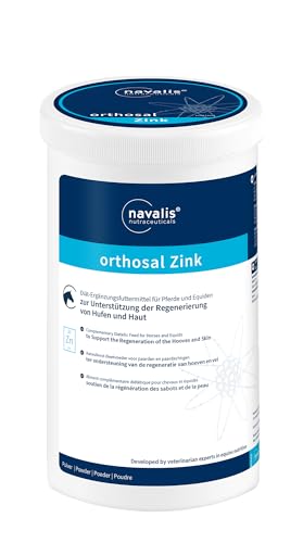 Navalis Orthosal Zink Horse | 750 g | Ergänzungsfuttermittel in Pulverform für Pferde | Zur Unterstützung der Hautgesundheit und im Fellwechsel | Mit organisch gebundenem Zink von Navalis