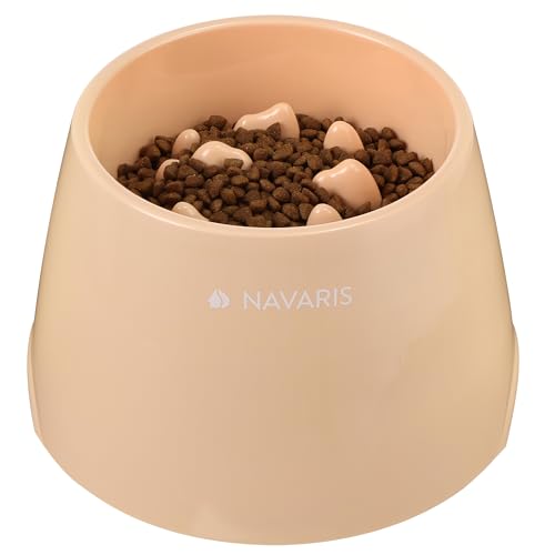 Navaris Anti Schling Napf Hund Katze erhöht - Hundenapf Antischlingnapf Hunde - Fressnapf Katze Futternapf Hund - Slow Feeder Fressnapf Hund - Katzennapf Hundezubehör von Navaris