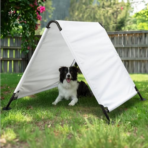 Navaris Hundezelt - Katzenzelt - Hundehöhle XXL - Outdoor und Indoor Hundehütte - Hundezelt große Hunde - Katzenzelt Outdoor - Katzen Zelt - 120 x116 x 96 cm - Weiß von Navaris