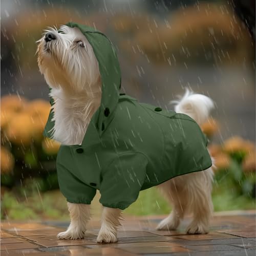 Navaris Regenmantel Regenjacke für Hunde - Regenmantel Hund wasserdicht - Hundemantel Hunderegenmantel Regencape aus PU und Polyester - Dog Raincoat - Gelb - L von Navaris