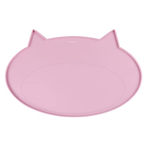 Navaris Silikonmatte Unterlage für Hundenapf - 50x32,2x1cm Napfunterlage Matte für Katzen Hunde - Silikon Futtermatte für Fressnapf - rutschfest von Navaris