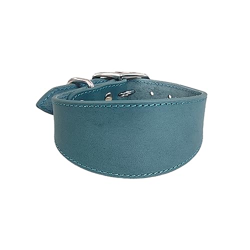Navna Breites gepolstertes Hundehalsband, echtes Leder, Welpenhalsband für Lurcher, italienische Windhunde, bequemes Haustierzubehör, Whippets, Halsband, Lurcher, Windhunde Navna Breites gepolstertes Hundehalsband, echtes Leder, Welpenhalsband für Lurcher, italienische Windhunde, bequemes Haustierzubehör, Whippets, Halsband, Lurcher, Windhunde von Navna