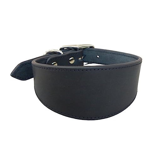 Navna Breites gepolstertes Hundehalsband, echtes Leder, Welpenhalsband für Lurcher, italienische Windhunde, bequemes Haustierzubehör, Whippets, Halsband, Lurcher, Windhunde Navna Breites gepolstertes Hundehalsband, echtes Leder, Welpenhalsband für Lurcher, italienische Windhunde, bequemes Haustierzubehör, Whippets, Halsband, Lurcher, Windhunde von Navna