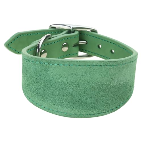 Navna Breites gepolstertes Hundehalsband, echtes Leder, Welpenhalsband für Lurcher, italienische Windhunde, bequemes Haustierzubehör, Whippets, Halsband, Lurcher, Windhunde Navna Breites gepolstertes Hundehalsband, echtes Leder, Welpenhalsband für Lurcher, italienische Windhunde, bequemes Haustierzubehör, Whippets, Halsband, Lurcher, Windhunde von Navna
