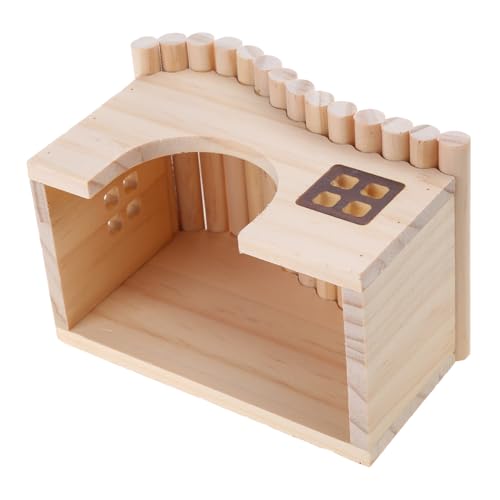 Navna Trendiges Hamster-Nesthaus aus Holz, luxuriöser Käfig, Haustierspielzeug, Kleintierbedarf, Hamsterkäfig, Hamsterkäfig, Holz von Navna